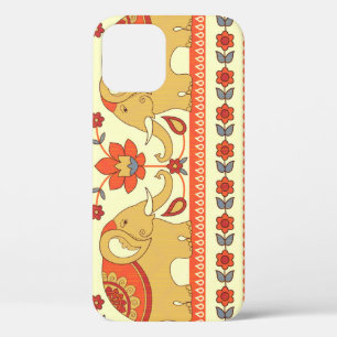 Ethnische Elefanten, Blumen, nahtloses Muster. Case-Mate iPhone Hülle