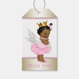 Ethnische Engelsmädchen-Babyparty Geschenkanhänger