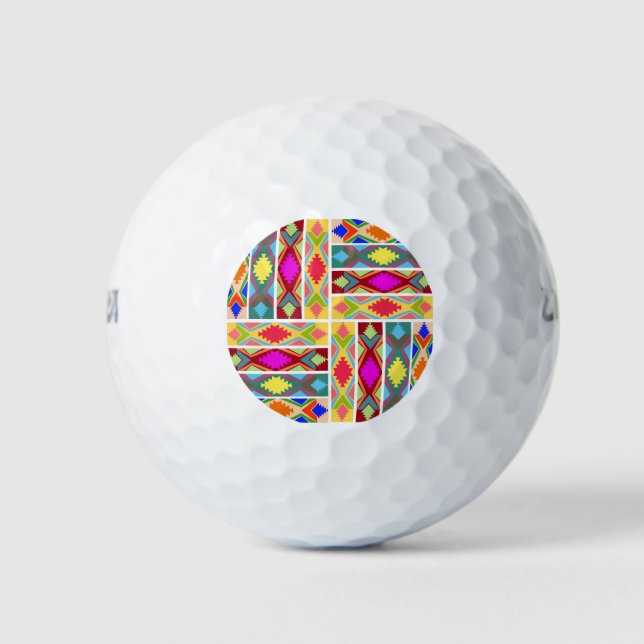 Ethnische Farben Golfball (Vorderseite)