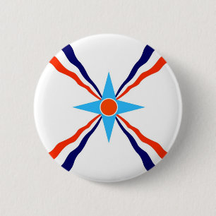 ethnische Flagge der assyrian Leute Button
