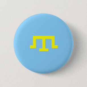 Ethnische Flagge der tatarischen Krimleute Button