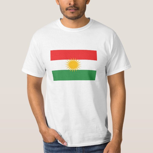 Ethnische Flagge des Kurdistans T-Shirt (Vorderseite)