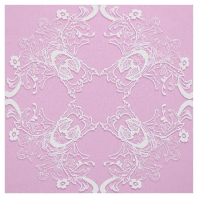 Ethnische florale rosa Mandala. Stoff (Muster)