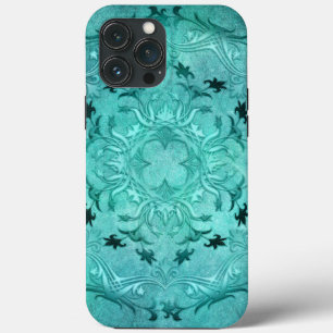 Ethnische florale türkise Grunge-Mandala Case-Mate iPhone Hülle