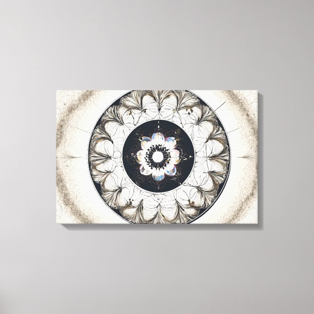 Ethnische Formen Moderne, farbenfrohe Wrapped Art  Leinwanddruck (Vorderseite)