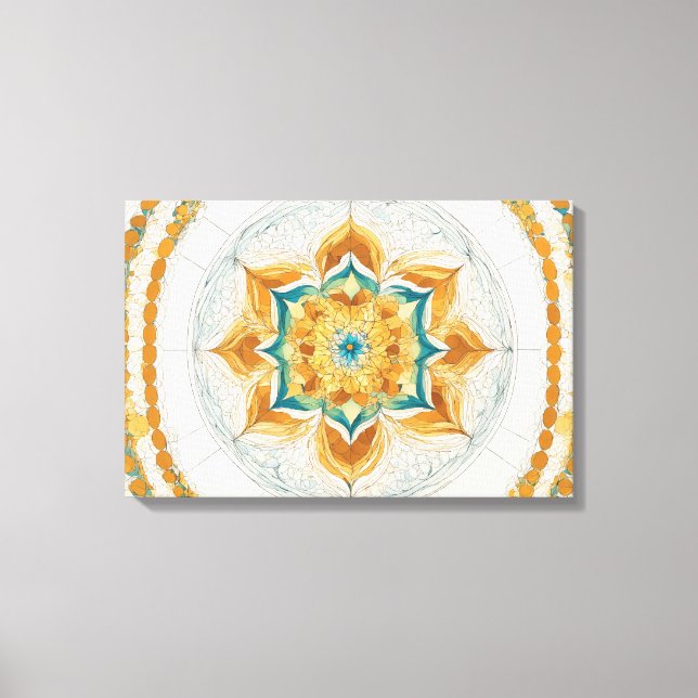 Ethnische Formen Moderne, farbenfrohe Wrapped Art  Leinwanddruck (Vorderseite)