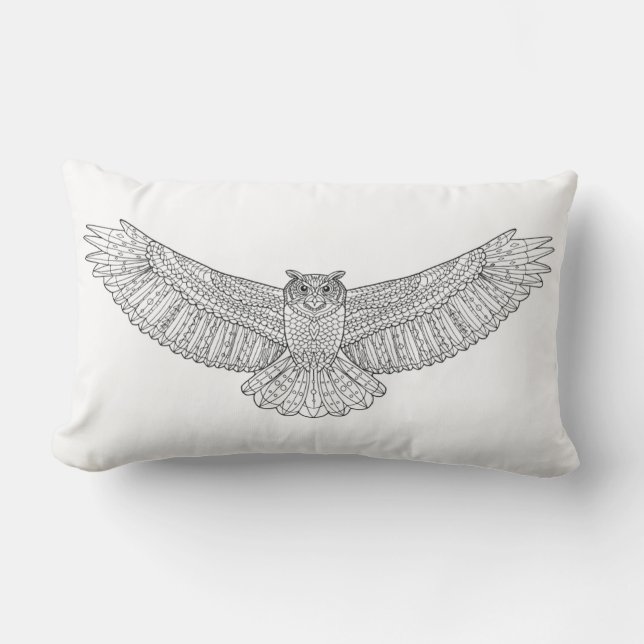Ethnische gemusterte Adler-Eule Lendenkissen (Vorderseite)