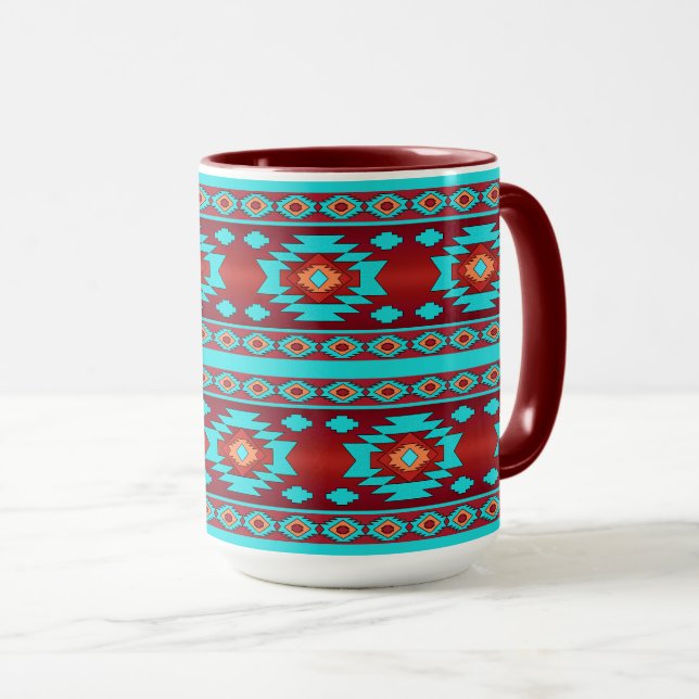 Ethnische geometrische Muster. Tasse (VorderseiteRechts)