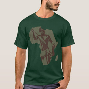 Ethnische Grafik des Afrika-Karten-afrikanischen T-Shirt