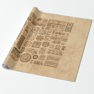 Ethnische handgefertigte Ornamente Geschenkpapier