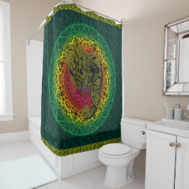 Ethnische indische Art - Mandala - Stammes- Duschvorhang