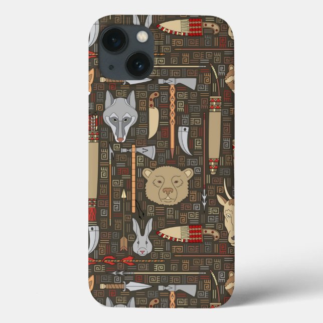 Ethnische Jagdmuster Case-Mate iPhone Hülle (Rückseite)