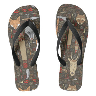Ethnische Jagdmuster Flip Flops