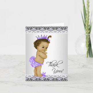 Ethnische lila Prinzessin Baby Shower Danke