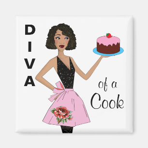 Ethnische Magnete "Diva of a Cook"