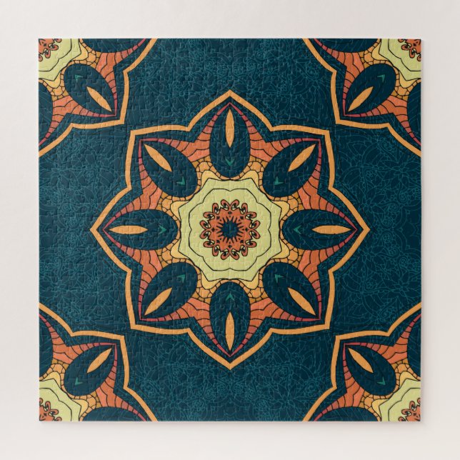 Ethnische Mandala: nahtlos Vintages Muster Puzzle (Vertikal)