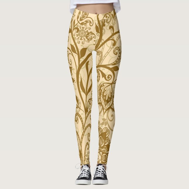 Ethnische Mandalas: indisches Muster Leggings (Vorderseite)
