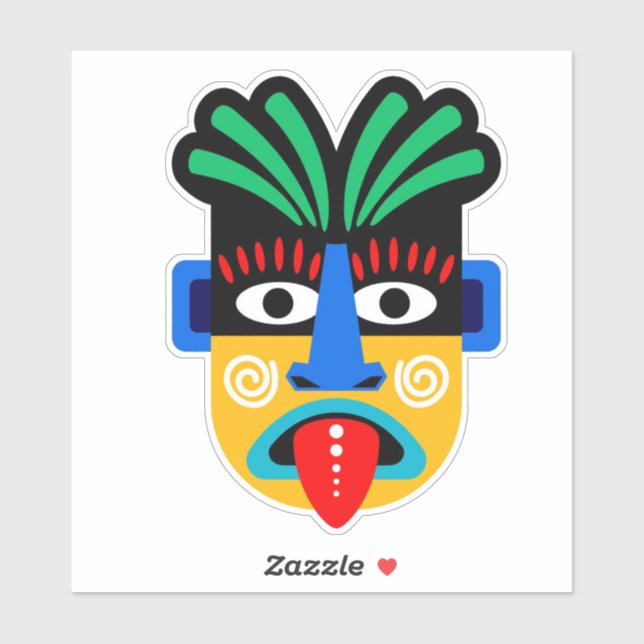 Ethnische Maske Aufkleber (Blatt)