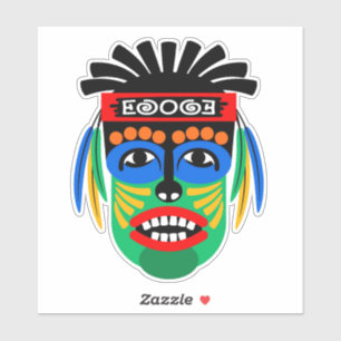 Ethnische Maske Aufkleber
