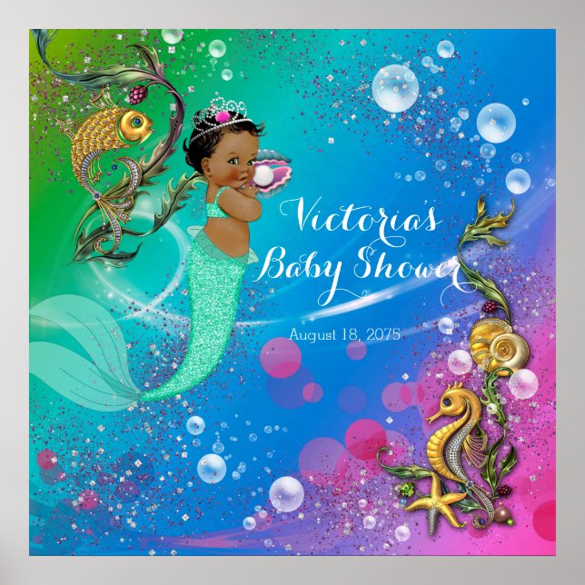 Ethnische Meerjungfrau Poster (Vorne)