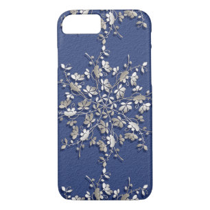 Ethnische metallische Mandala auf blauem Case-Mate iPhone Hülle