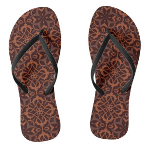 Ethnische moderne geometrische Muster Flip Flops