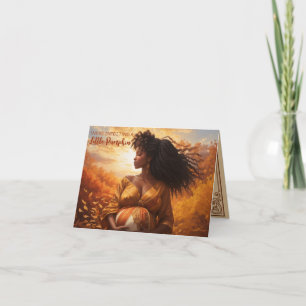 ethnische Mutter   Dankbarer kleiner Kürbis Herbst Karte