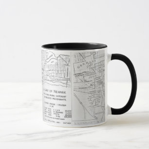 Ethnische Nachbarschafts-Karte Newarks New-Jersey Tasse