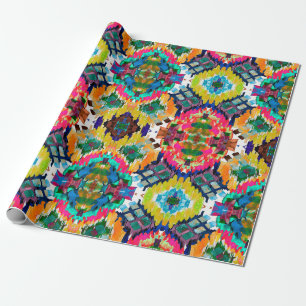 Ethnische nahtlose Muster. Ethnischer Boho-Ornamen Geschenkpapier