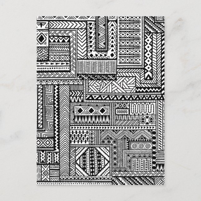 Ethnische Ornament Postkarte (Vorderseite)