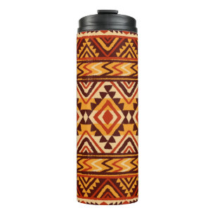 Ethnische Ornamente. Nahtloses Navajo-Muster. Illu Thermosbecher