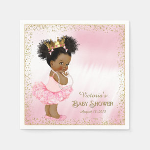 Ethnische Prinzessin Baby Shower Papier Servietten
