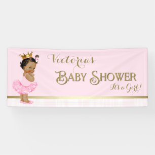 Ethnische Prinzessin Ballerina Tutu Baby Shower Banner