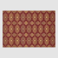 Ethnische rote und goldene Ikat-Geometrie