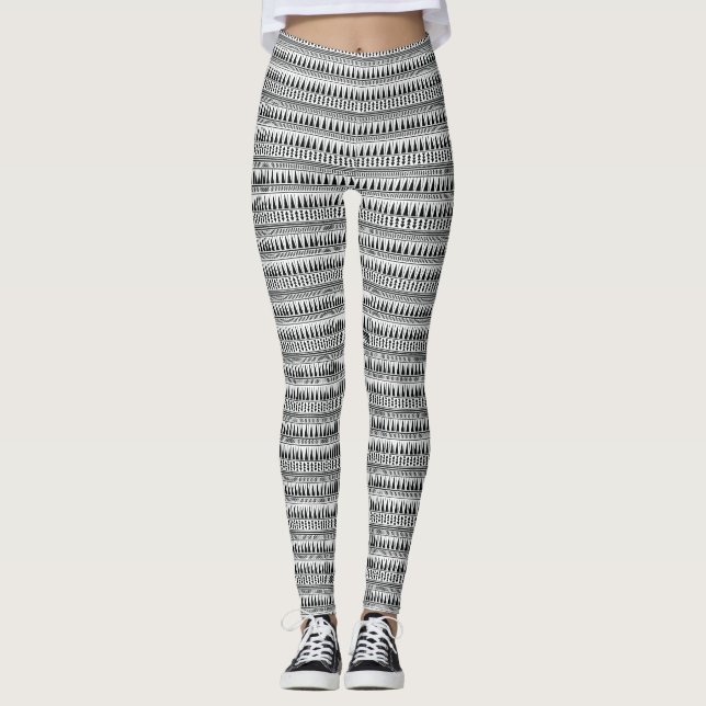 Ethnische Stammes- aztekische Druck Leggings (Vorderseite)