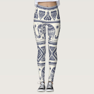 Ethnische Stammeselementare Leggings & Yoga-Pflanz