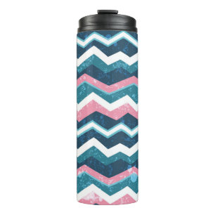 Ethnische Stammeshand zeichnet nahtloses Muster Thermosbecher