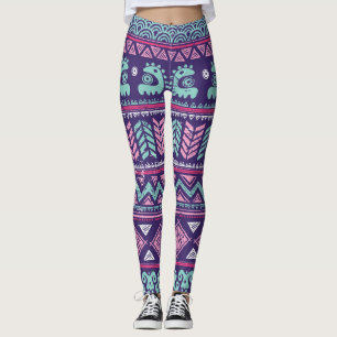 Ethnische Stammeskultur: farbenfrohes, nahtloses M Leggings