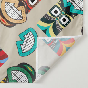 Ethnische Stammesmasken Wandteppich