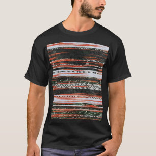 Ethnische Stammesstreifen: Teppichdesign. T-Shirt