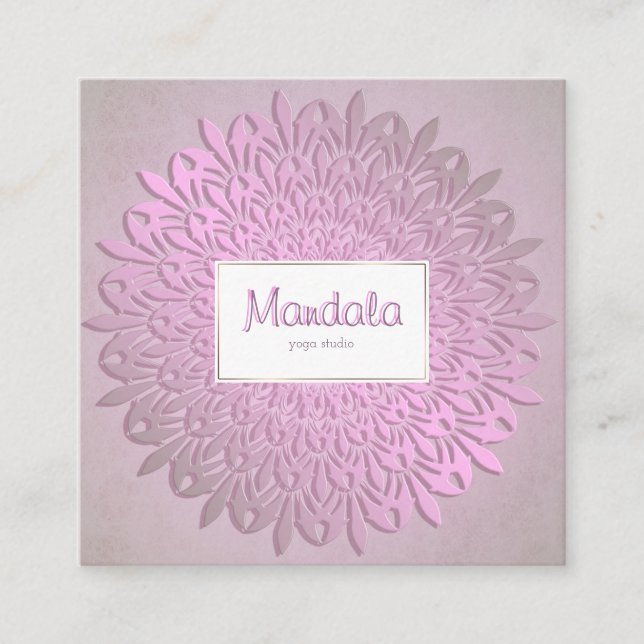 Ethnische Steigungs-Mandala Quadratische Visitenkarte (Vorderseite)