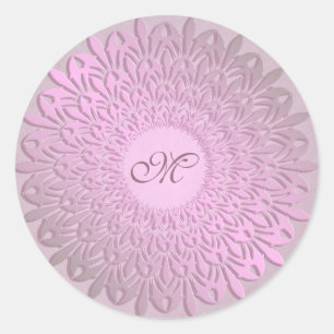 Ethnische Steigungs-Mandala Runder Aufkleber