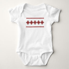 Ethnische Stickerei Geometirc Muster Baby Bodysuit Strampler