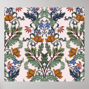 Ethnische Tradition: dekorative Vintage Blüte Poster