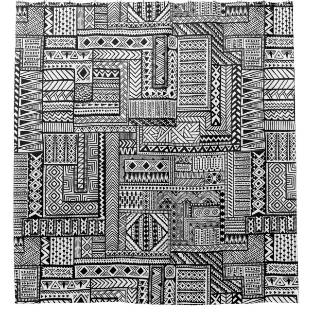 Ethnische Verzierung Duschvorhang (Vorderseite)