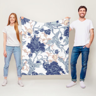 Ethnische Viktorianische Blumenmuster Vintages Des Fleecedecke