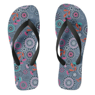 Ethnische Volksgruppe abstraktes Blumenmuster Retr Flip Flops