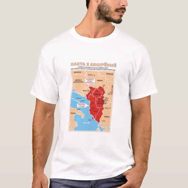 Ethnischer Albanien-T - Shirt (Vorderseite)