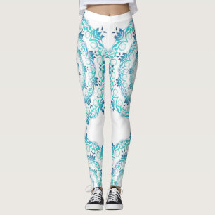 ethnischer aquamariner Mandala. Leggings