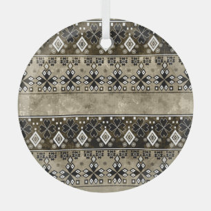 Ethnischer Boho-Grunge: Farbige Muster Ornament Aus Glas